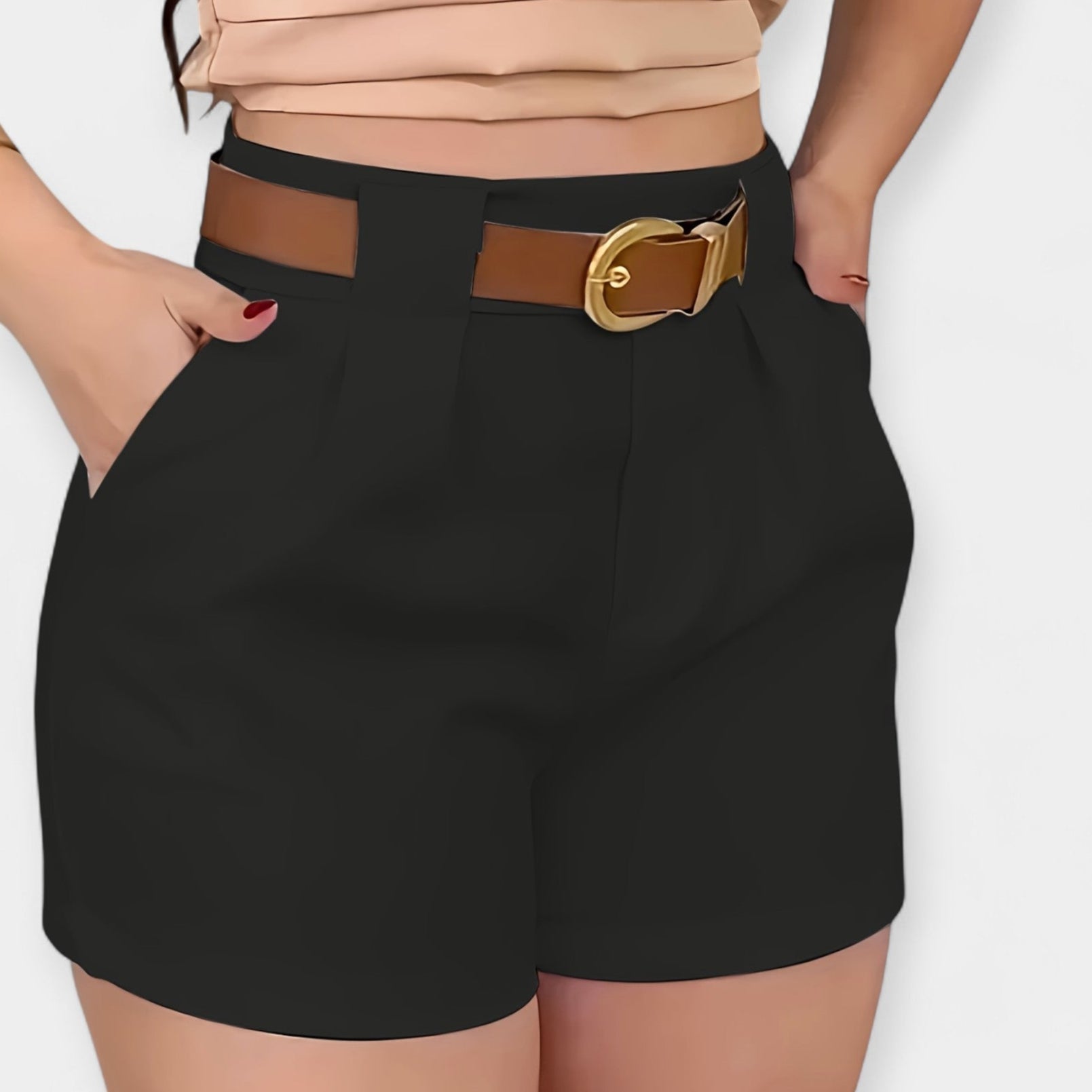 High-Waisted Pleated Trousers