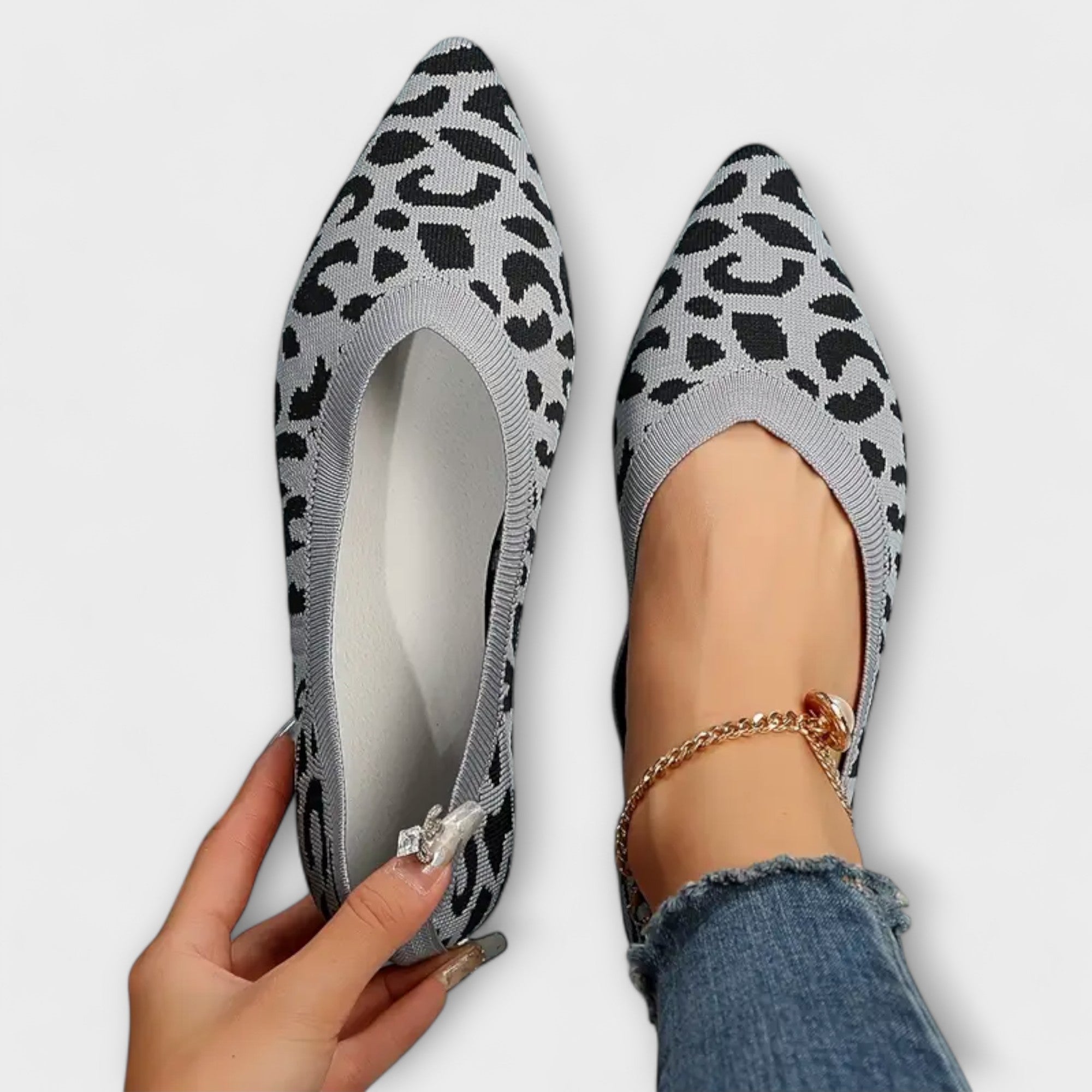 Paula - Leopard print lace-up shoes