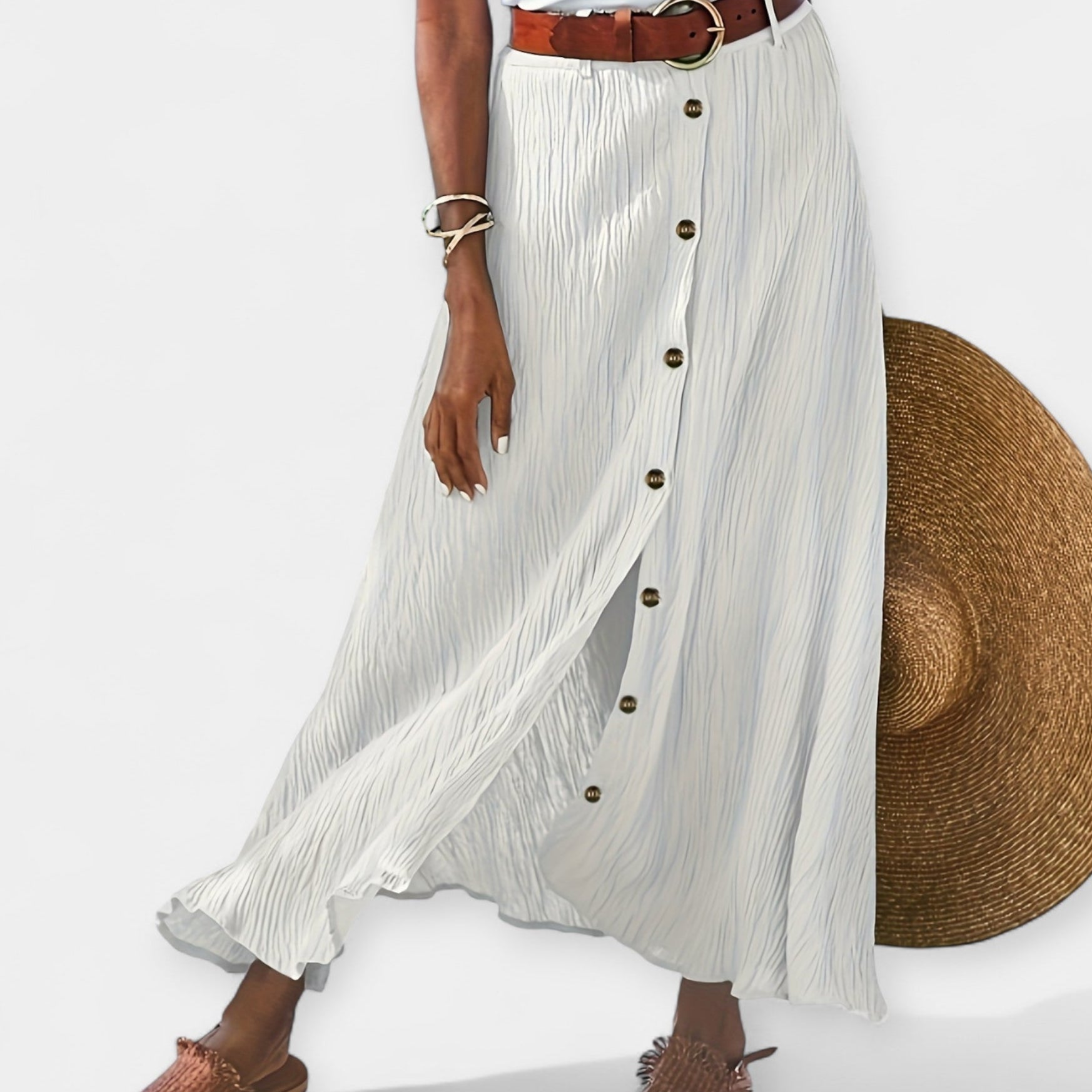 Transparent Half-length Skirt with Slit