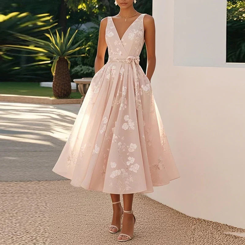 Catarina - Elegáns Midi Ruha