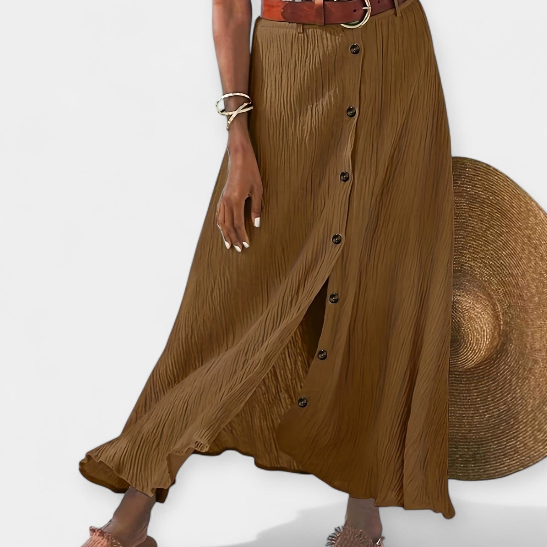 Transparent Half-length Skirt with Slit