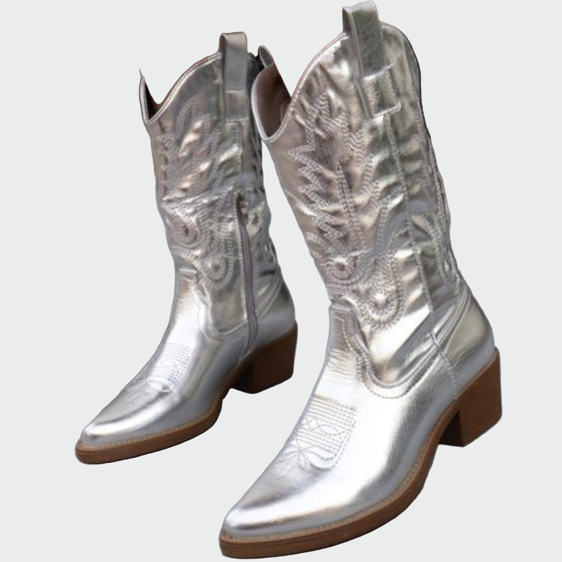 Fém cowboy csizmák