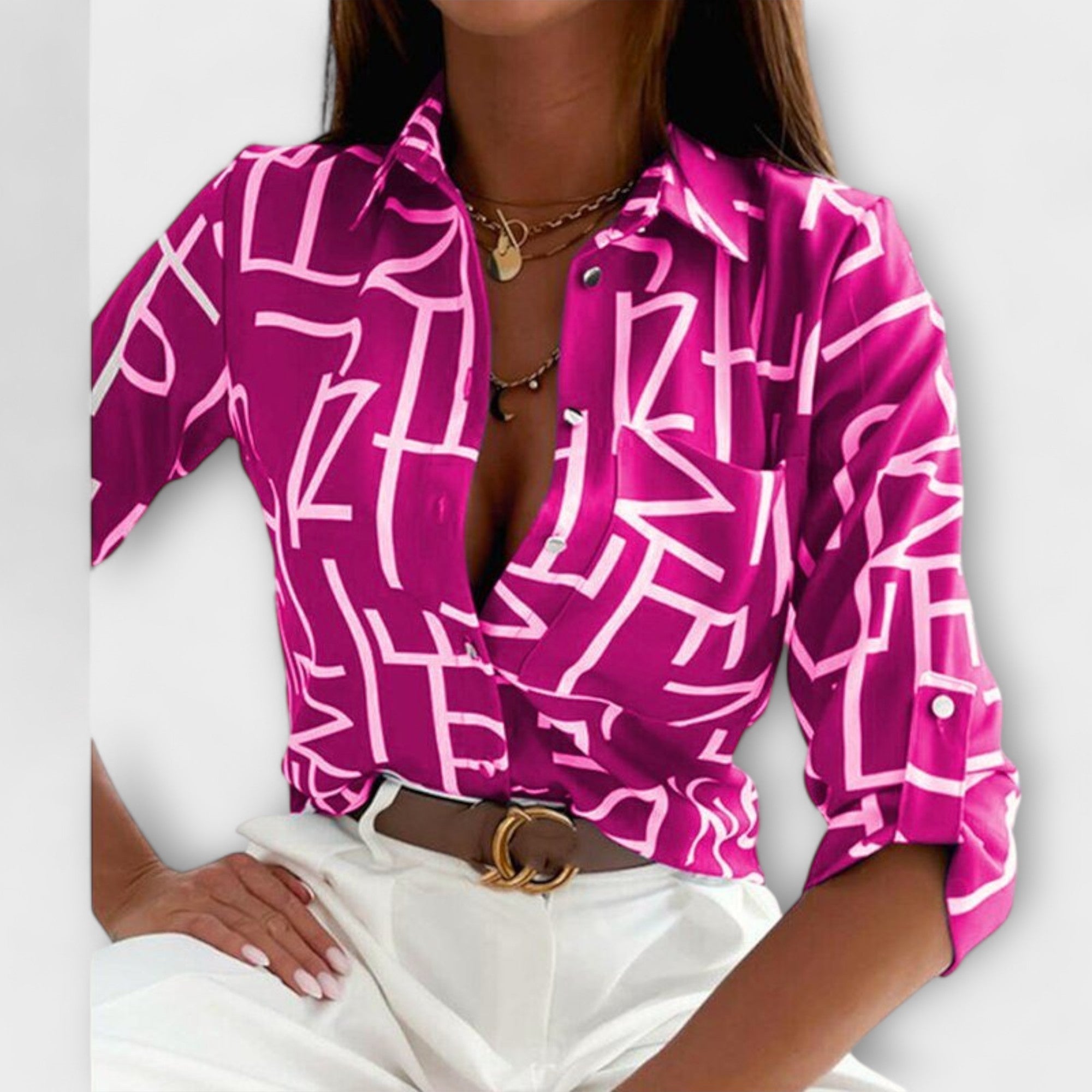 Romina - Classic collared blouse