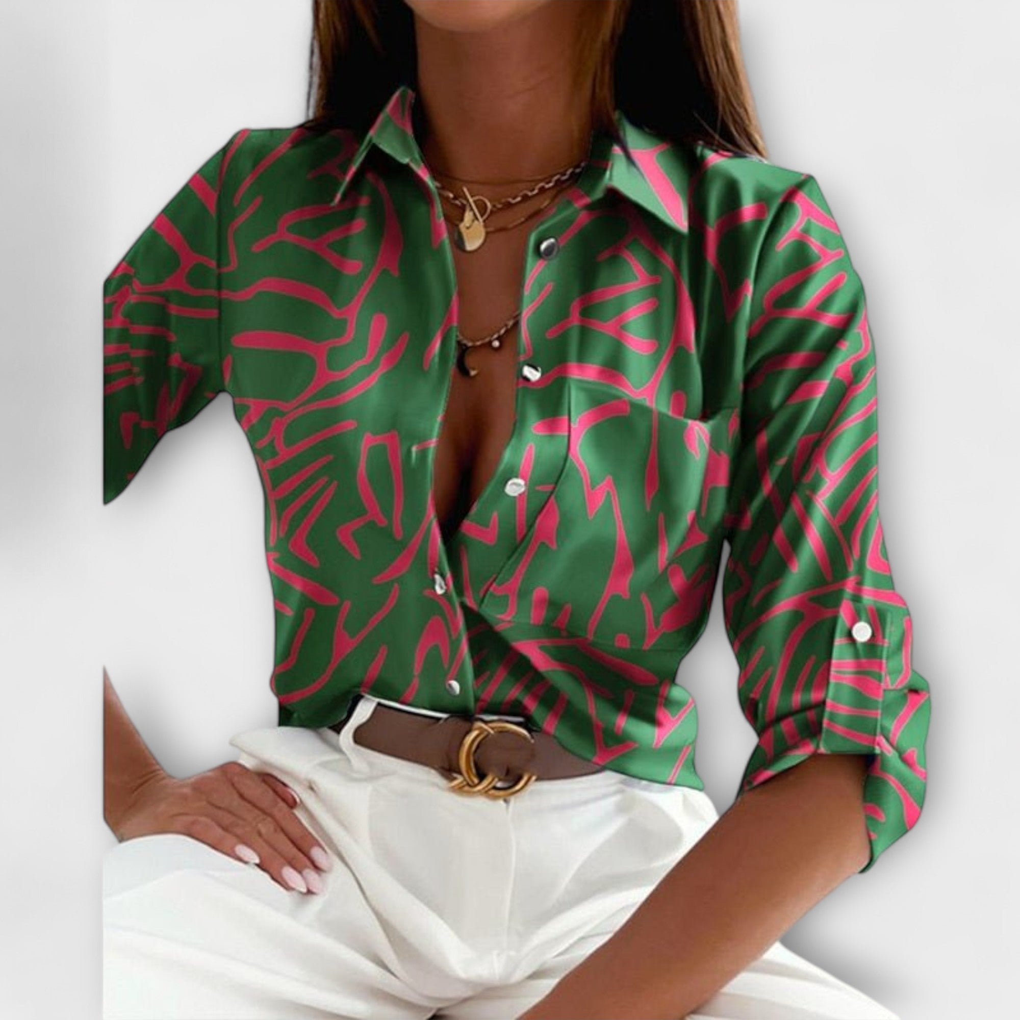Romina - Classic collared blouse