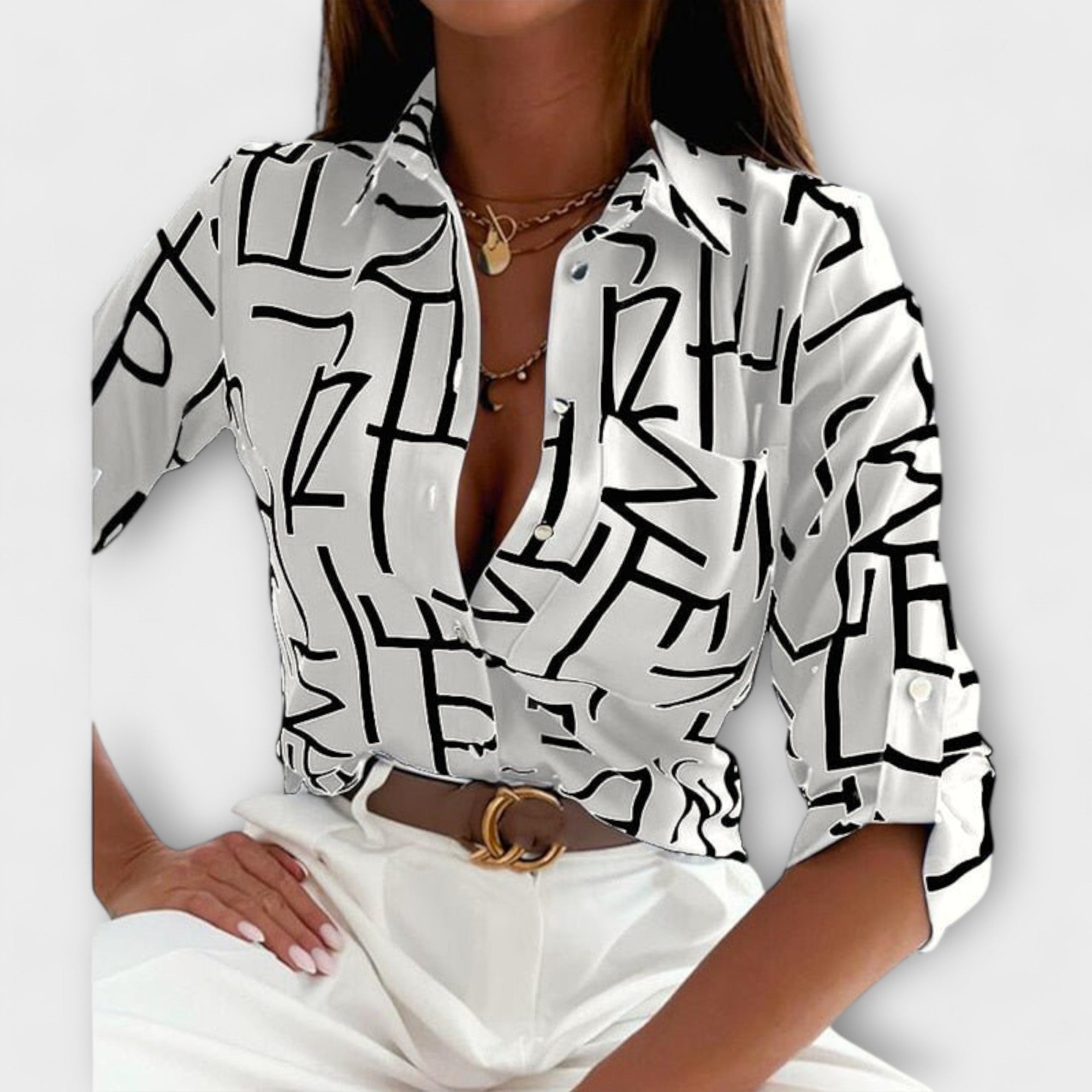 Romina - Classic collared blouse