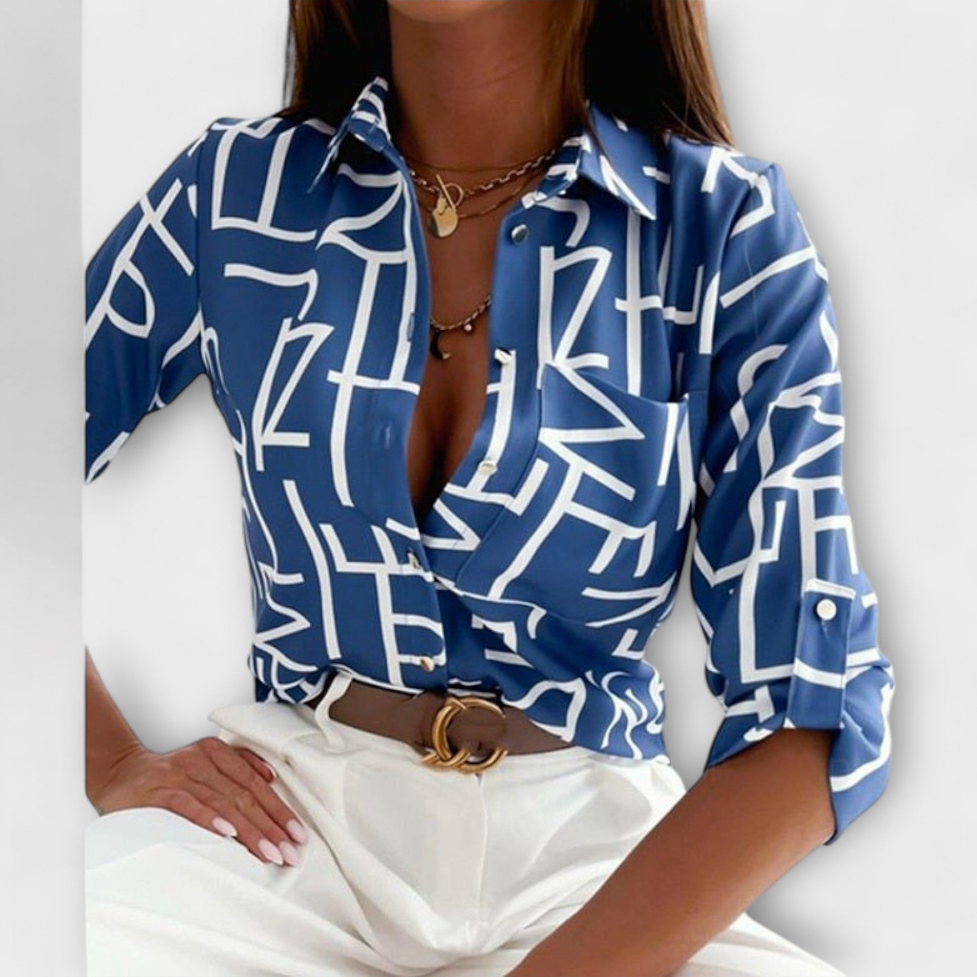 Romina - Classic collared blouse
