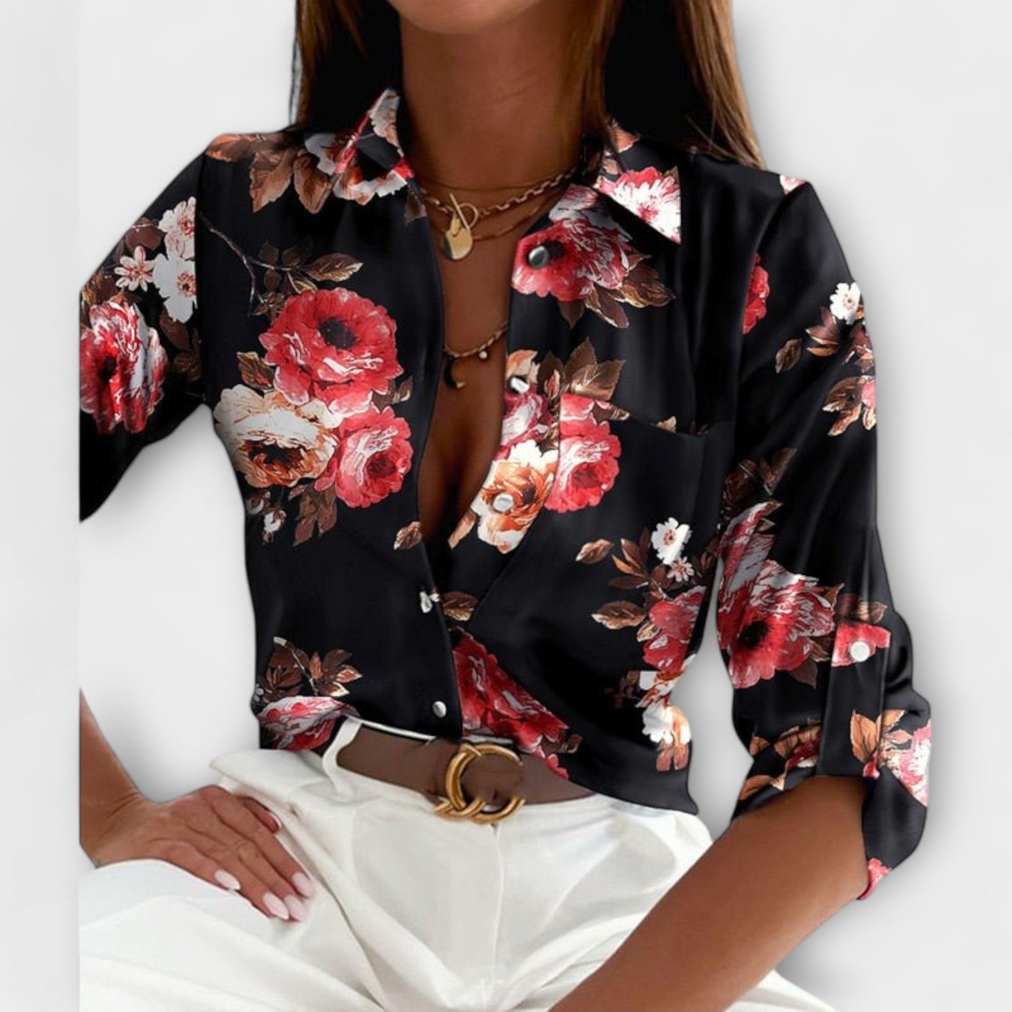 Romina - Classic collared blouse