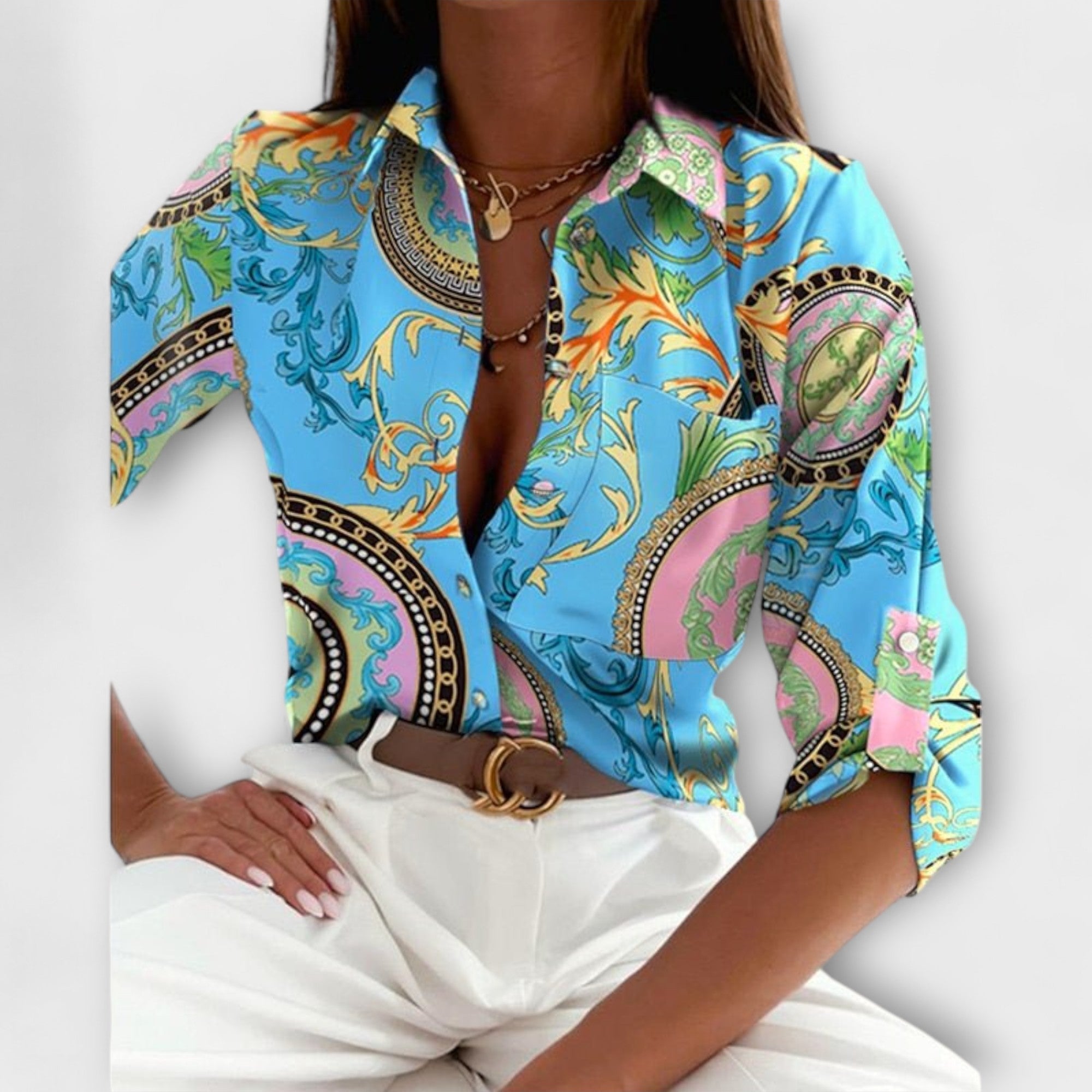 Romina - Classic collared blouse